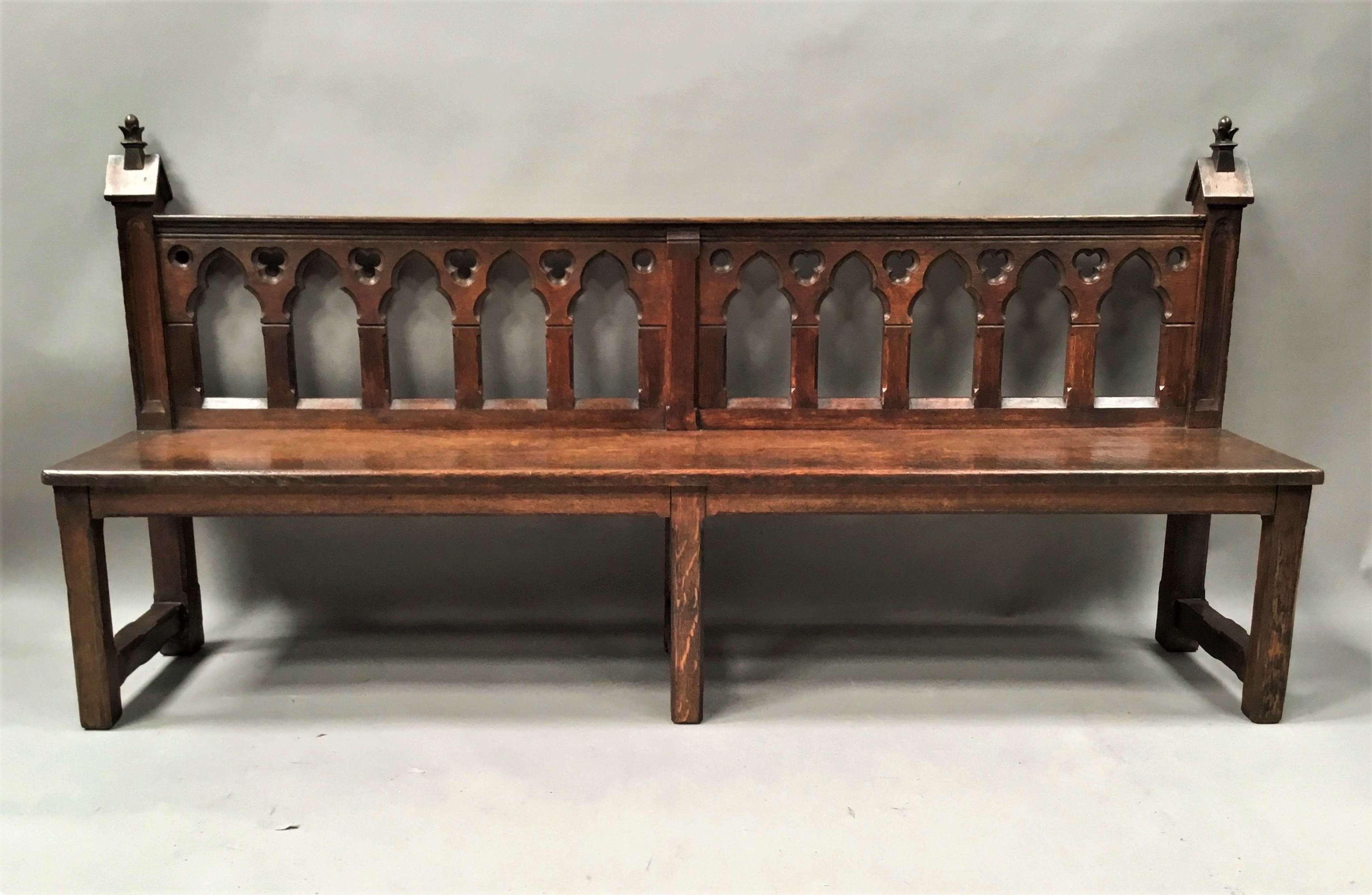 CH-B170 アンティーク教会ベンチ 固体オーク製の伝統的な劇場家具