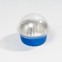 Récipient jetable pour fast-food Boîte à lunch en feuille d'aluminium or argent PET recyclable résistant à la chaleur pour restaurants à service rapide