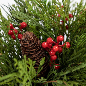 Co-Arts Décorations de pots de fleurs de Noël ovales Berry 12 'Sapin de Noël - Product Image 5