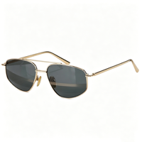 Lunettes de soleil de luxe pour femmes et hommes, style aviateur, tendance, design original, mode, pour activités de plein air et camping, protection UV400