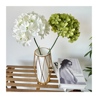 LN bunga imitasi gaya Modern bunga hydrangea Tunggal bunga sutra pernikahan untuk dekorasi rumah lengkungan pernikahan