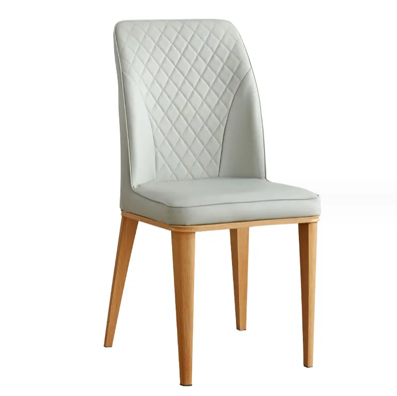 Ahşap sandalye nordic lüks yemek sandalyeleri modern döşemelik deri yemek sandalyeleri