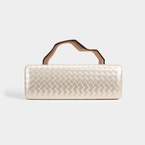 Factory Direct sale evening bags Bulk OEM Woven PU Leather bags Custom logo top Handle handbags Wholesale Women's clutch Bags - Product Image 6