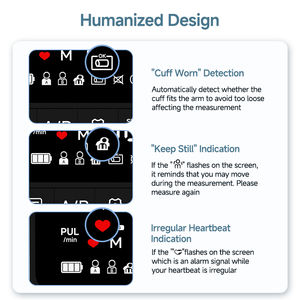 <span class=keywords><strong>Monitor</strong></span> de BP con brazo con pantalla LED clínica, brazalete ajustable con índice de la OMS con almacenamiento de datos 198, <span class=keywords><strong>Monitor</strong></span> de presión arterial con modo de usuario dual - Product Image 4