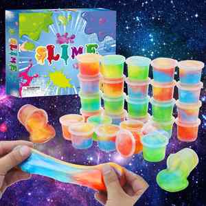 Kids Ice Cream <b>Slime</b> Kit Educational Clay Craft 12 Colors Crystal Clear DIY Toy with Charms & Glitter Accessories - Product Image 4