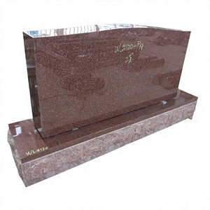 Pierre tombale personnalisée UNION STONE, design sur mesure, multicolore, en granit rouge, pierre tombale indienne pour cimetière et jardin - Product Image 5