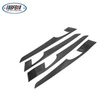12 pièces de garnitures intérieures en fibre de carbone véritable pour Porsche Panamera 971 2017, autocollants de décoration intérieure