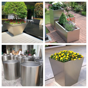 Macetas Rectangulares Altas Maorong de Acero Inoxidable con Recubrimiento en Polvo, Duraderas, Capacidad de 37L, para Jardín y Hogar, con Tamaño Personalizable - Product Image 4