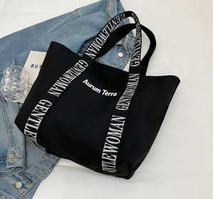 Sac à main pour femme, cadeau tendance, motif lettres, design de sangle, grand sac fourre-tout en toile - Product Image 2