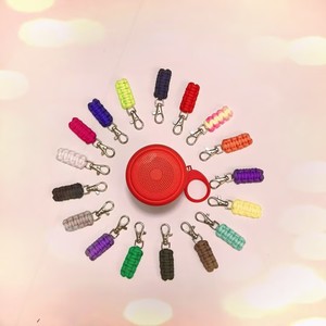 Handmade Paracord Keychain 7.5Cm Round Zinc Alloy Carabiner Fashion <b>Key</b> <b>Ring</b> For <b>Bag</b> Backpack Accessories Colorful - Product Image 3