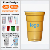 Mug à bière en aluminium personnalisé, couleur promotionnelle, pour fête, gobelet en métal jetable, tasse en aluminium recyclable 12oz