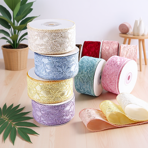 ديبيشير HD015 خمر طبقة مزدوجة الدانتيل حزام الثلج قبعة القش صندوق هدايا القوس DIY إكسسوارات الشعر - Product Image 4