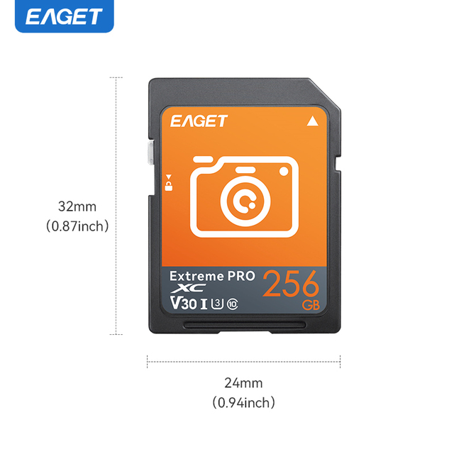 EAGET S1 High Speed Custom LOGO Memory Card 32/64/128/256GB 200MB/S Memory Tarjeta Carte Plastic Mini Sd Card for Camera TF Card