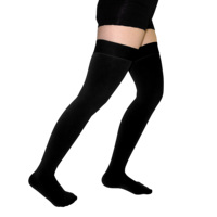 Chaussettes de compression en nylon à bout fermé, taille plus, 30-40 mmHg, pour varices – Vente chaude usine