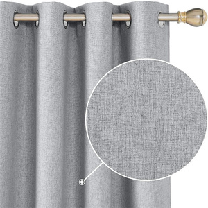 <span class=keywords><strong>Cortinas</strong></span> de lino texturizadas <span class=keywords><strong>para</strong></span> oscurecimiento de habitación completa con aislamiento térmico, <span class=keywords><strong>cortinas</strong></span> de ventana completamente opacas <span class=keywords><strong>para</strong></span> <span class=keywords><strong>la</strong></span> sala de estar, dormitorio - Product Image 1