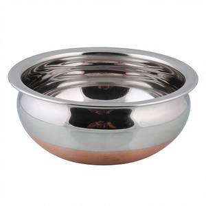 Assiette de service ronde en acier inoxydable certifié, écologique, motif personnalisé, polie, style américain - Product Image 1
