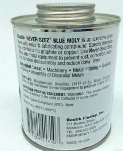 XQH187 Bostik Never Seez NBBT-16 Blue Moly Graisse anti-grippage extrême pression 1500F 1 lb USA - Product Image 5