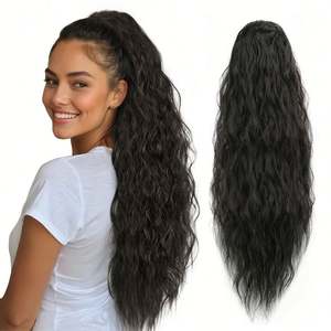 Extensión de Cola de Caballo Larga con Clip de Garra de 22'' y 140g, Color Personalizado, con Cordón Ajustable, Fibra de Alta Temperatura, Fácil de Aplicar, Súper Venta al por Mayor - Product Image 1