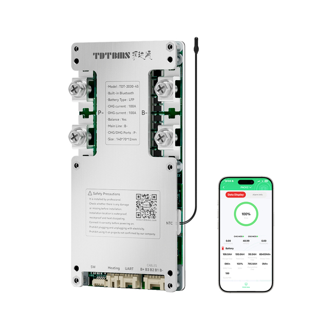 TDT Smart Bms 24V Lifepo4 4S 200A 100A Lead Acid Battery Management Systems(bms) for E-bike Lithium Battery Bms with BT NTC