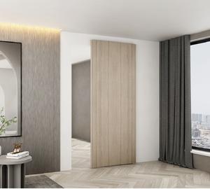 Kit de herrajes para puertas fantasma con sistema de puerta de Granero corredera interior de riel oculto - Product Image 2