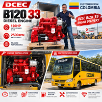 Ensemble moteur diesel turbocompressé 4 cylindres DCEC B120 33 EQB120-33 120HP 88kW 2500RPM et pièces pour camionnette et bus Dongfeng