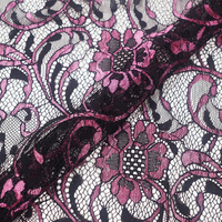 Nouveau tissu en dentelle jacquard polyester/nylon léger de haute qualité, multicolore, pour robes de mariée pour femmes