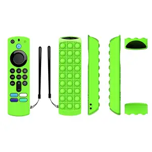 Alexa Voice Remote第3世代2021用シリコンHoesje Fire Tv Stick用Beschermhoes AfstandsbedieningMetAnti-VerliesRiem