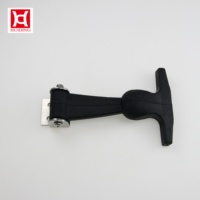 Loquet à poignée en T en caoutchouc anticorrosion, loquet à bascule flexible pour glacière de véhicule, boîte à outils avec base en acier inoxydable