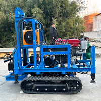 Foreuse de puits souterraine Plate-forme de forage de puits à moteur diesel sur chenilles hydrauliques marchant à 150m de profondeur Machine de forage de puits