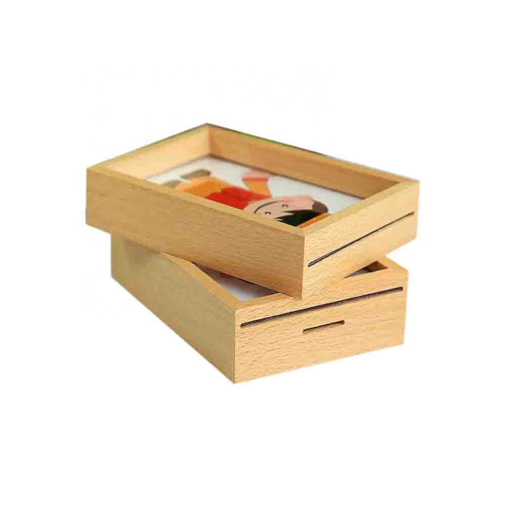 Детская настольная деревянная фоторамка с тенью, деревянная фоторамка из бука, фотодисплей и коробка для монет