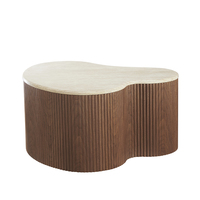Fabrication en usine, nouvelle tendance, tables basses rondes en bois de luxe modernes pour le salon