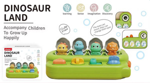 Boîte à interrupteurs <span class=keywords><strong>dinosaure</strong></span> : Puzzle éducatif pour l'éveil, table de jeu musicale, jeu logique pop-up, jouets boîte Peekaboo - Product Image 2