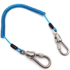 Thép Không Gỉ Scuba Diving Lanyard <span class=keywords><strong>Spring</strong></span> Coiled Tool Lanyard Với Khóa Phát Hành Nhanh Chóng - Product Image 5