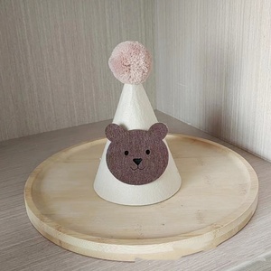 Stile DAMAI INS carino cappello di feltro stile foresta tessuto Non tessuto per <span class=keywords><strong>bambini</strong></span> primo compleanno vestito fino foto cappello di scena per il compleanno - Product Image 5