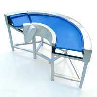 Convoyeur modulaire AST à courbe de 90 degrés avec table de transfert d'entrée pour le transfert d'angle sur ligne de production et l'interface équipement