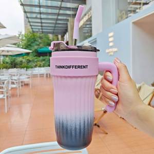 Custom Fast Logo 860ml Stainless Steel Double Wall Travel Mug Insulated Tumbler with Handle Reusable Vacuum Coffee Cup - Product Image 2