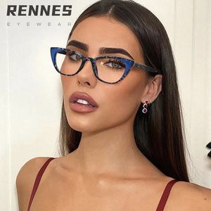 Vente en gros de lunettes de bureau œil de <span class=keywords><strong>chat</strong></span> de haute qualité pour femmes cadre PC coloré anti-bleu pour ordinateur téléphone portable étudiant myopie - Product Image 2