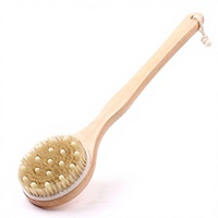 Poils de sanglier naturels Bois doux et perle PPR Douche Massage Brosse de bain