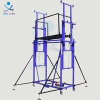 Plateforme élévatrice électrique pliable CE/ISO, capacité de charge 500 kg, haute portée 12 mètres pour la construction