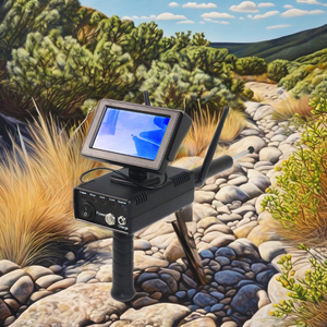 جهاز كشف المعادن AKS Plus عالي الحساسية وعميق المدى الطويل مع شاشة محمولة للبحث عن الذهب والفضة والنحاس والبلاستيك والكنوز ثلاثية الأبعاد - Product Image 3