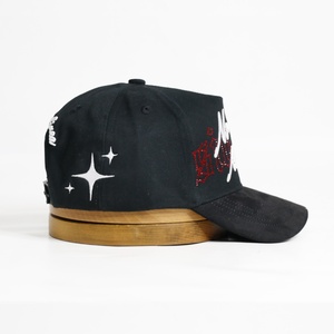 Casquette de baseball en daim à 5 panneaux personnalisable, style sportif avec broderie et strass, personnalisez votre logo, Gorras - Product Image 3