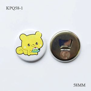 Hochwertiges 58mm magnetisches Zinn knopf abzeichen mit Flaschenöffner-Anzug geschenken Kunden spezifisches Tierlogo - Product Image 4