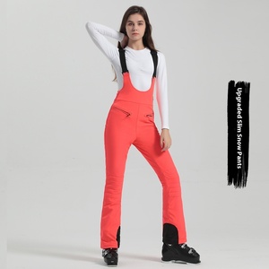 <span class=keywords><strong>Pantalon</strong></span> de <span class=keywords><strong>ski</strong></span> double couche pour femme, taille XL, <span class=keywords><strong>noir</strong></span>, nouveau style, coupe ajustée élastique, coupe-vent, imperméable, chaud, pour l'extérieur, fermeture éclair - Product Image 4
