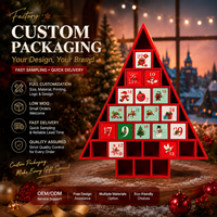 Meilleur choix - Calendrier de l'Avent de Noël - Boîte en matériaux recyclés - Bougies - Cosmétiques - Snacks - Bijoux - Cadeaux d'affaires - Personnalisable