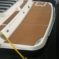 Tapis de pont en mousse EVA imitation teck pour plateforme de bain et cockpit de bateau Re-gal 3560 (2004), style SeaDek MarineMat Gatorstep, auto-adhésif
