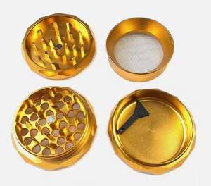 Vente en gros Moulin à herbes en alliage d'aluminium à 4 couches en forme de diamant Style moderne avec logo personnalisé Décoration intérieure de haute qualité - Product Image 4