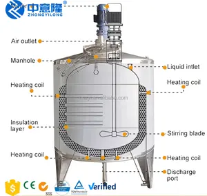 Cheap Price Heating Tank / Buffer Tank / Agitator Tank (beautiful Finishing) Provided Customizable Liquid Agitator Mixing Tank