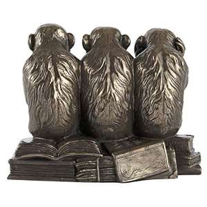 Entendre, ne pas <span class=keywords><strong>parler</strong></span>, pas de mal, Statue 3 singes, trois vraies de l'homme, Figurine en polyrésine, finition Bronze - Product Image 5