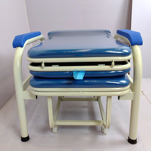 Yizhuokang Hospital Companion Chair Blue <b>Artificial</b> Leather Single Person Foldable For Care In Public Places - Product Image 1