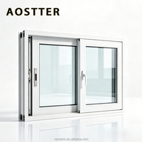 Ventana Corredera de PVC de Diseño Seguro AOSTTER con Cierre Multipunto, Malla de Acero Inoxidable 304 y Ventana de Vinilo